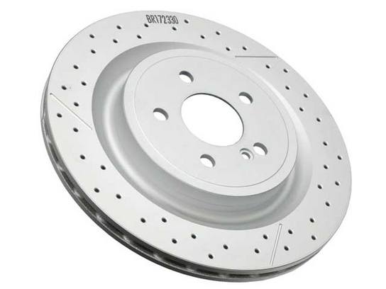 Mercedes Disc Brake Rotor - Rear (Cross-Drilled)